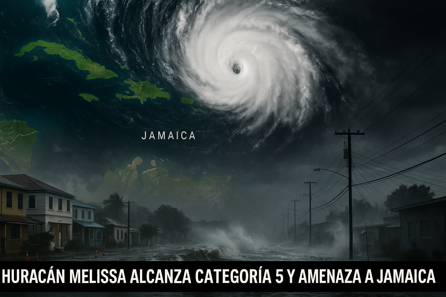 Huracán Melissa alcanza categoría 5 y amenaza a Jamaica con un escenario “de peor caso”