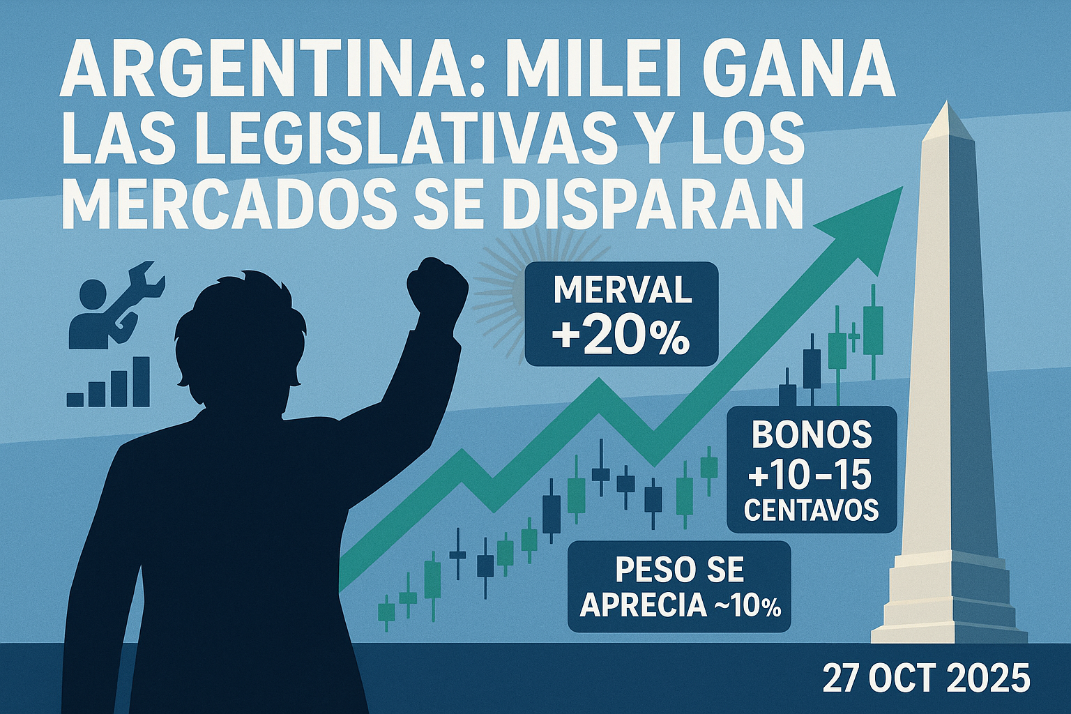 Argentina: Milei gana las legislativas y los mercados se disparan